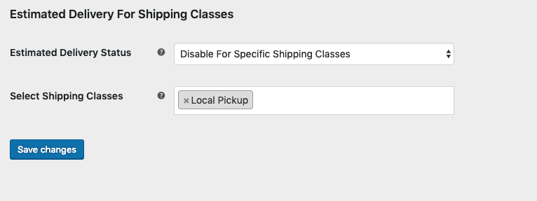 Hide estimated delivery dates for a shipping class
