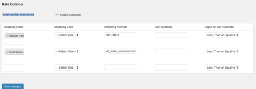 Hiding shipping methods