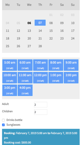 Booking Calender