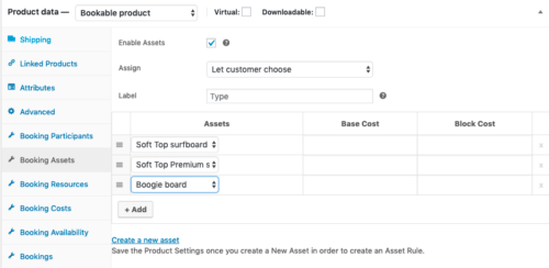 Booking Assets
