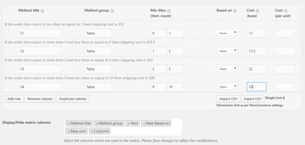John's shipping rules
