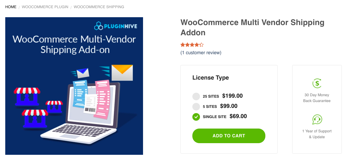Multi vendor shipping addon