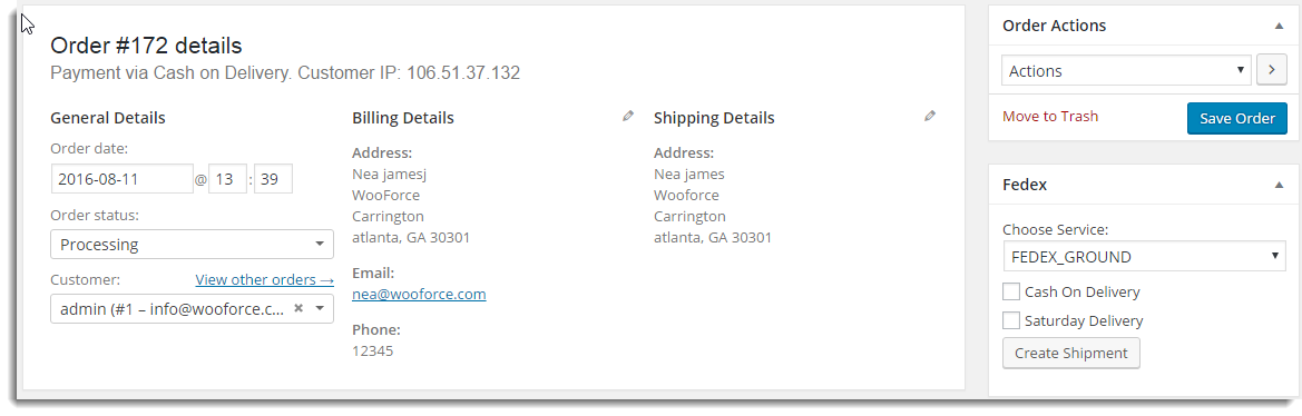 order completion email fedex