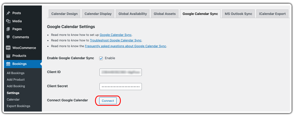sync google calendar