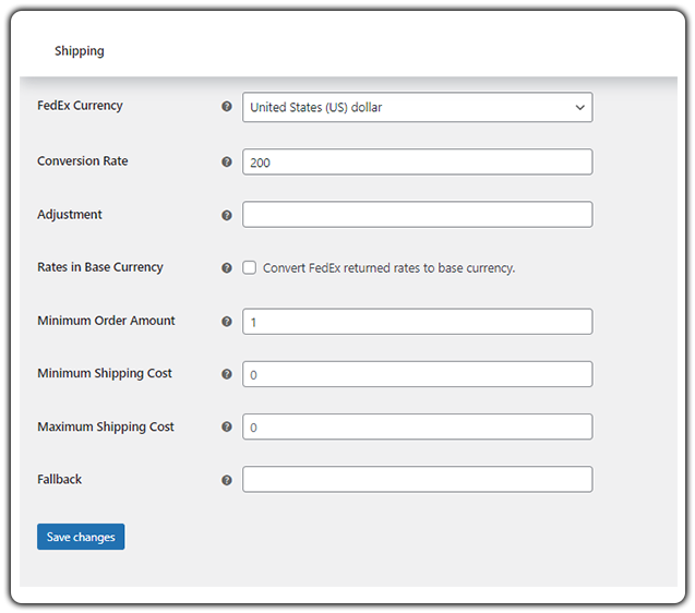 conditional shipping