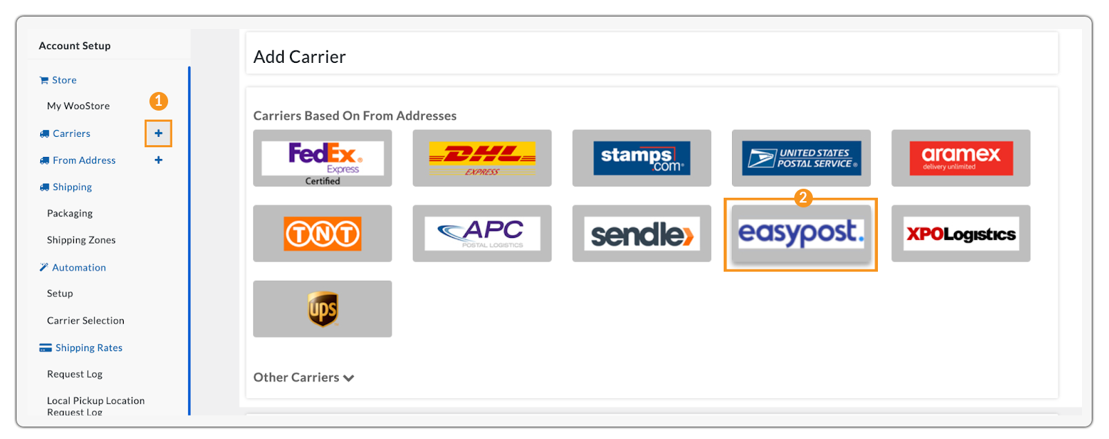 easypost carrier