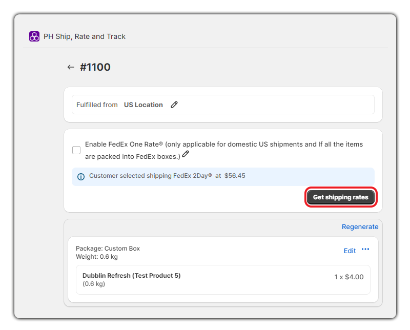 get fedex rates