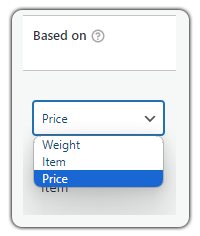 based on price