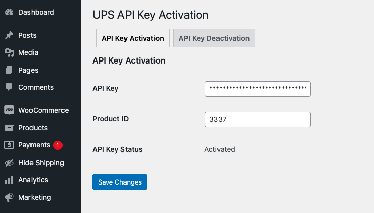 api license key and product id