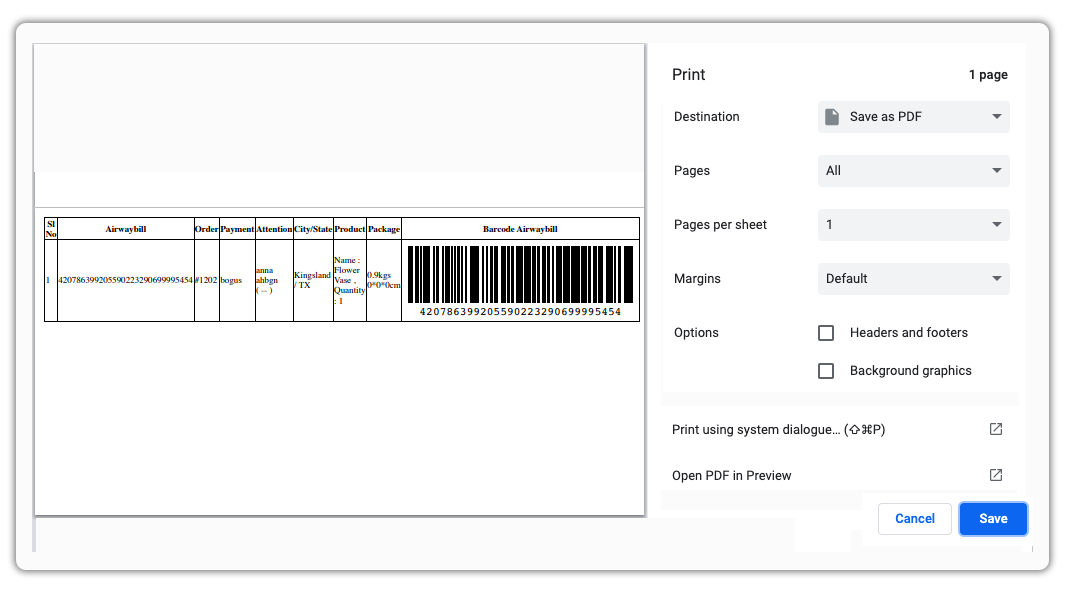 usps manifest