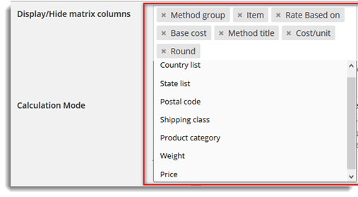 Hide the column(s) that are not used