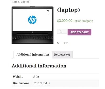 woocommerce product