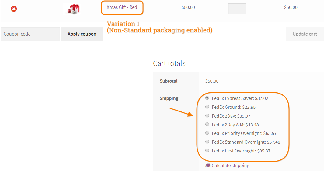 non standard packing