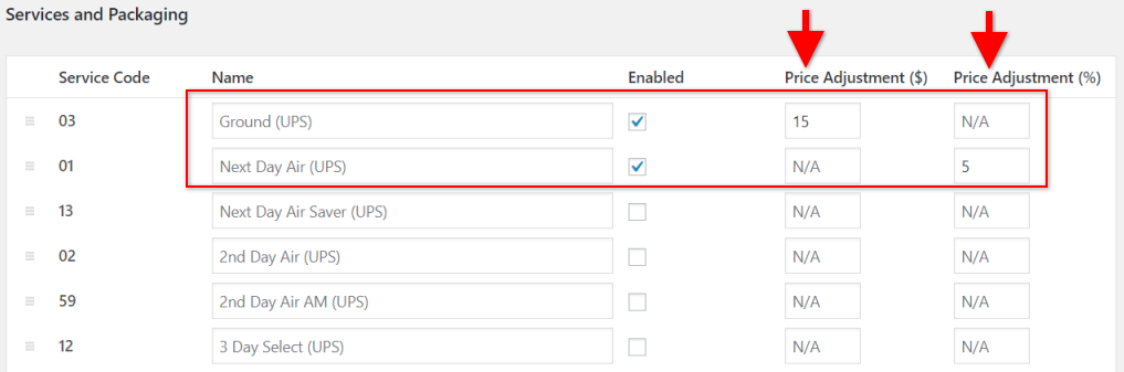 Shipping Rates Adjustment using WooCommerce UPS Shipping plugin