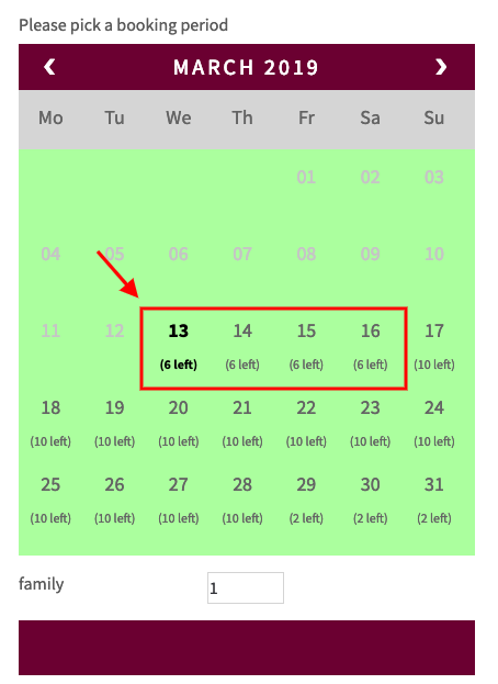 Remaining slots