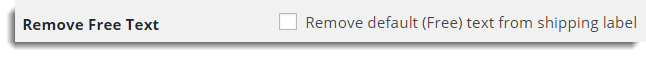 Remove Free Text Setting