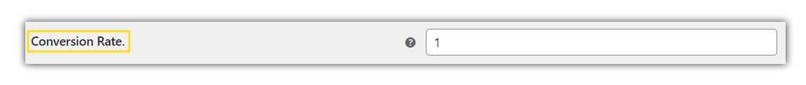conversion rate