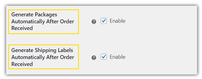 generate packages and labels automatically