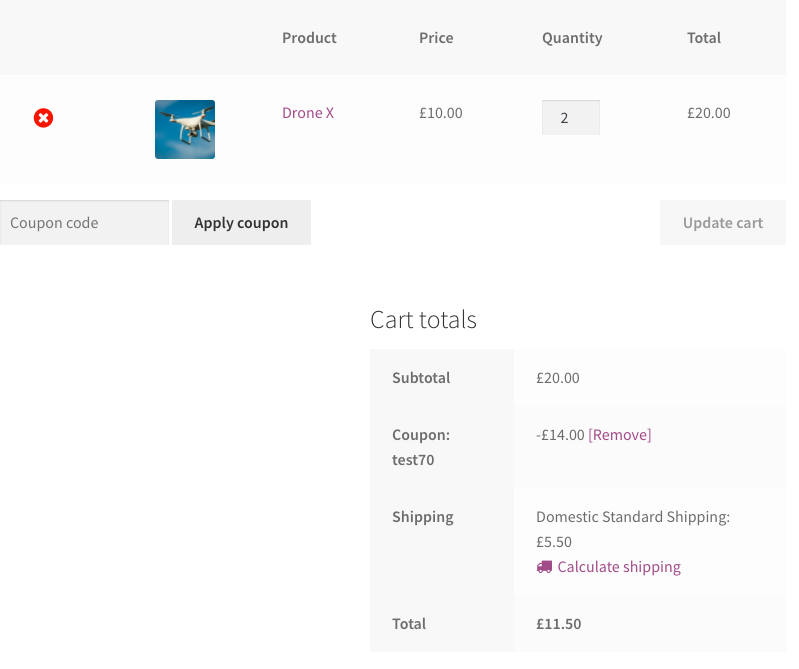 If it were to be calculated based on order total and not sub-total, then the shipping charge would have been $5.5 as shown in the screenshot