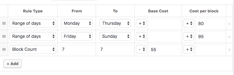 Low Season bookings cost