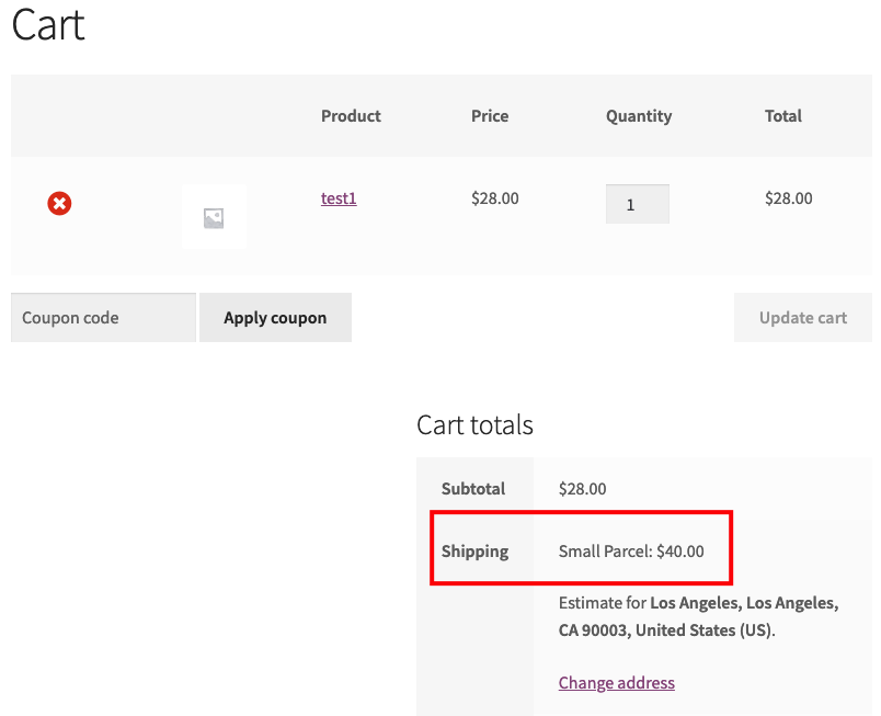 Shipping Cost after additional weight