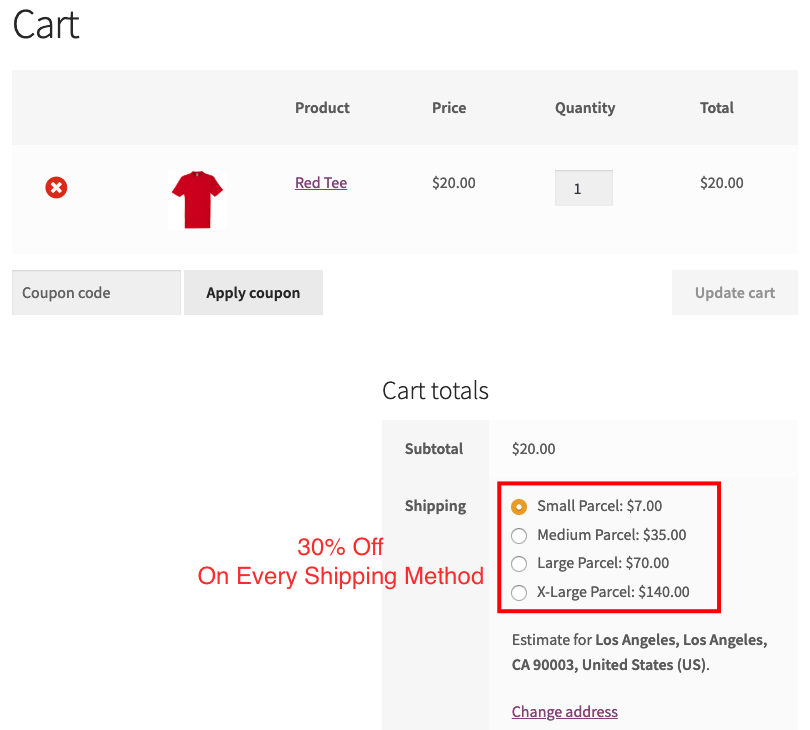 Discounted shipping rates 