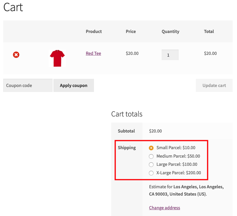 Standard Shipping Rates