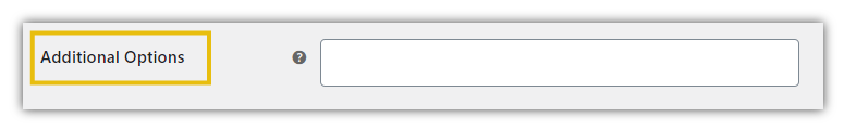 Additional Options