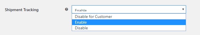 Enable Shipment Tracking