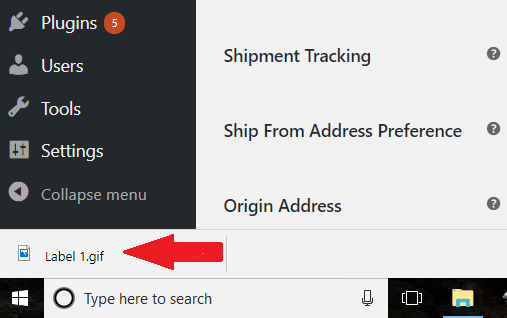 GIF format label
