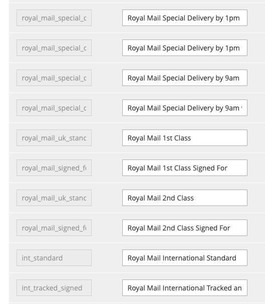 shipping services with rates adjustment