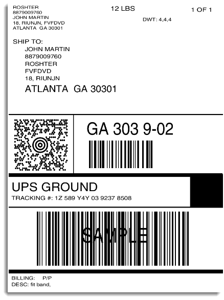 Shipping Lable