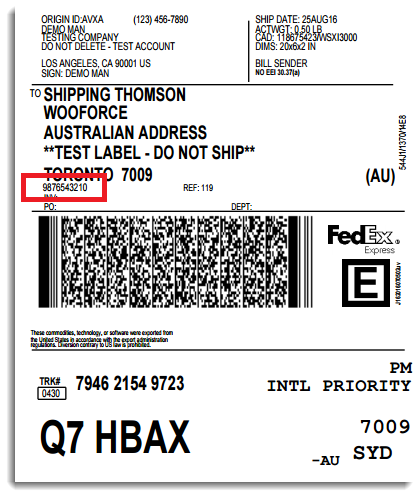 shipping label with tracking