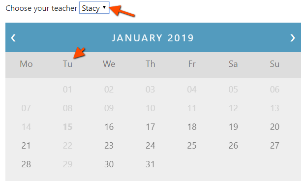 Stacy's Availability