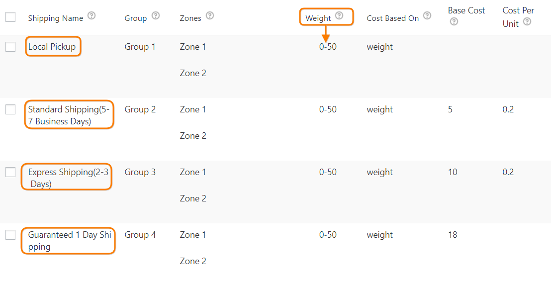 create multiple woocommerce shipping rules