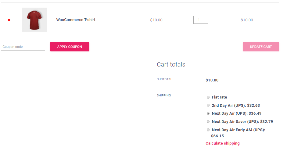 Customer's Cart