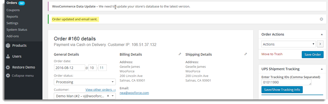 Tracking Details updated
