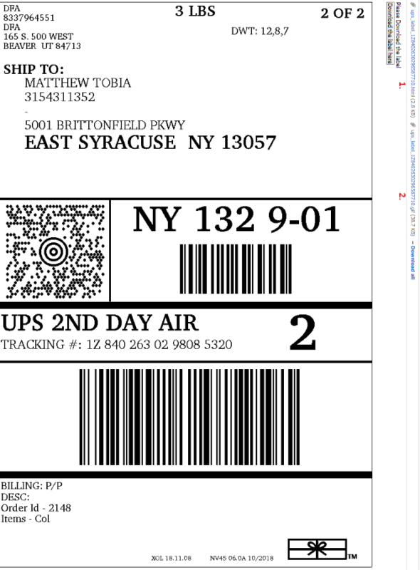 ups label