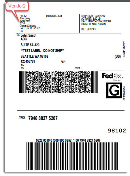 label for the second vendor