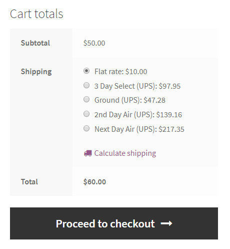 shipping rates
