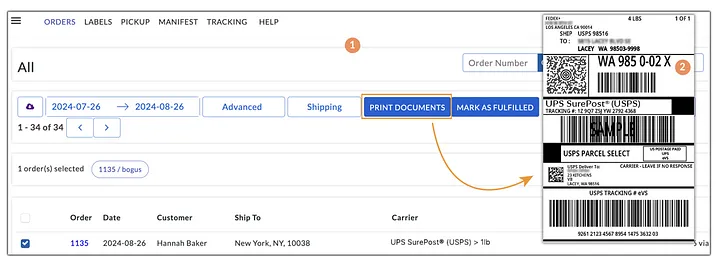 ups surepost label